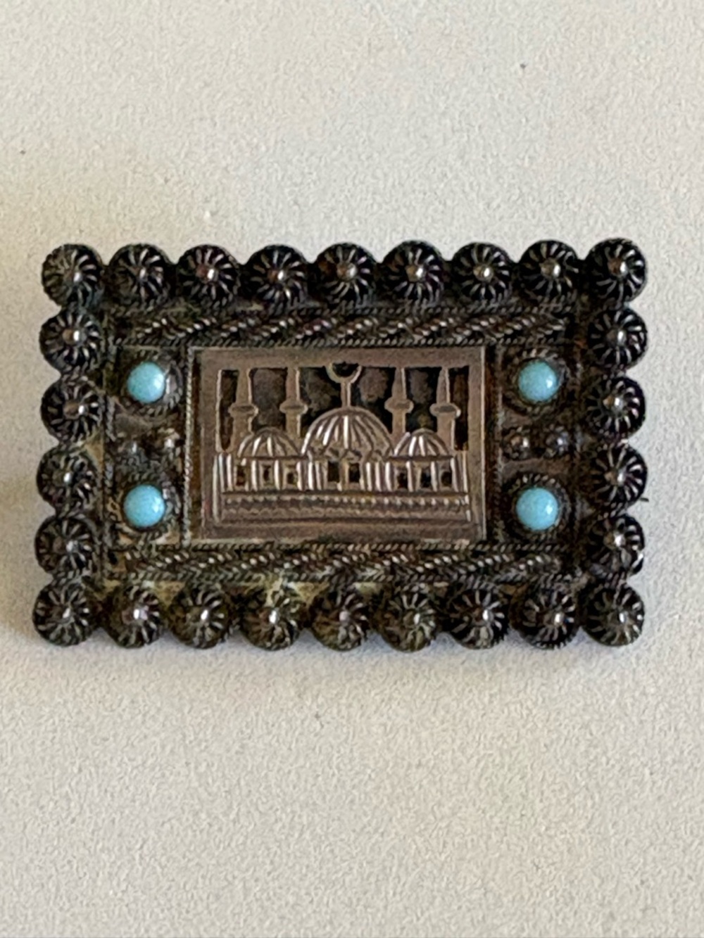 Vintage C-Clasp 900 Silver Brooch